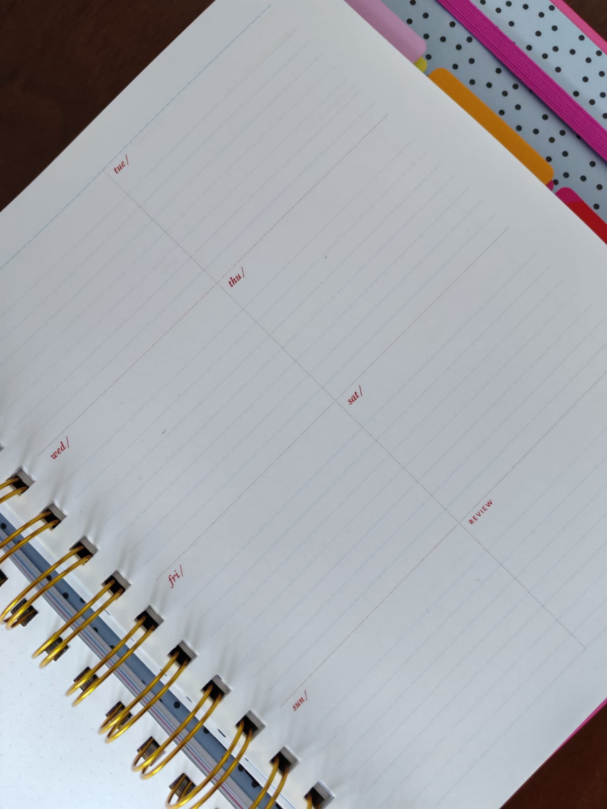 Weekly Edit Planner