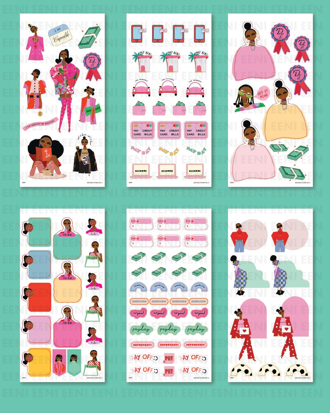 Eeni Goes to Work Vol: 4 Sticker Booklet