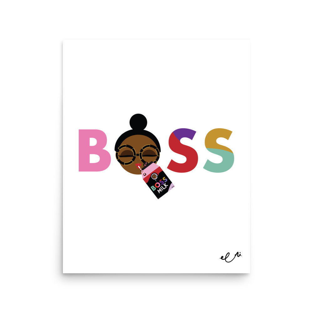 Boss Milk Art Print