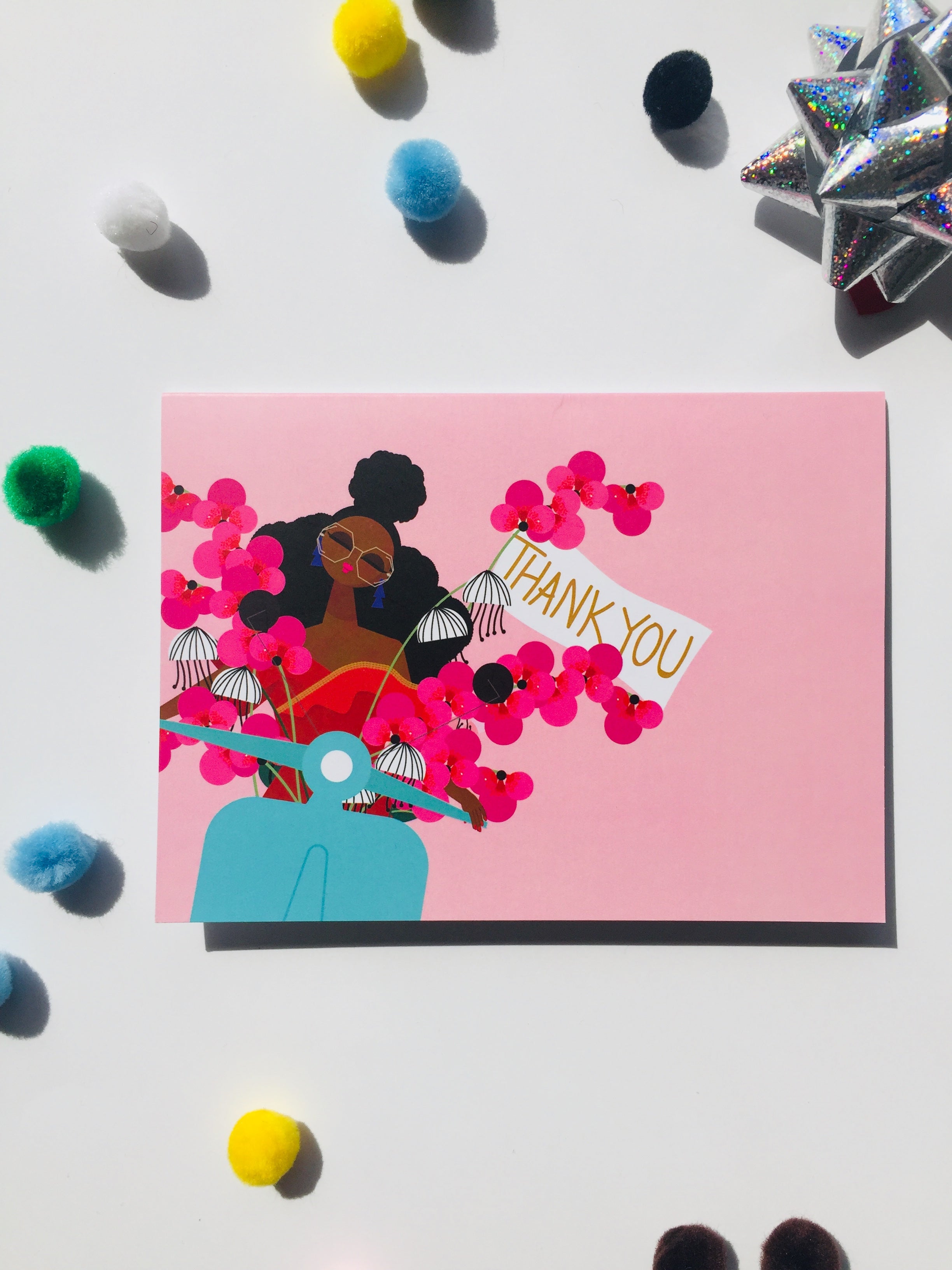 ORCHID THANK YOU CARD