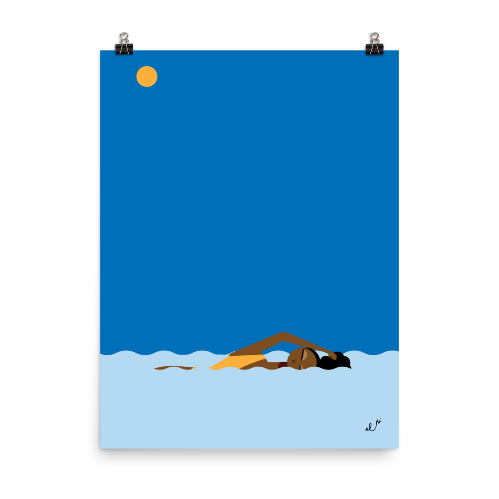 Evening Swim Poster